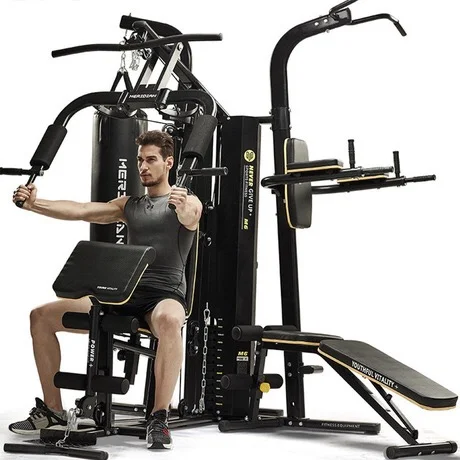
China Manufacture Multi Station Home Gym 3 Station Machine, Factory Price Multifunctional Rack Fitness Station Gym Equipment 