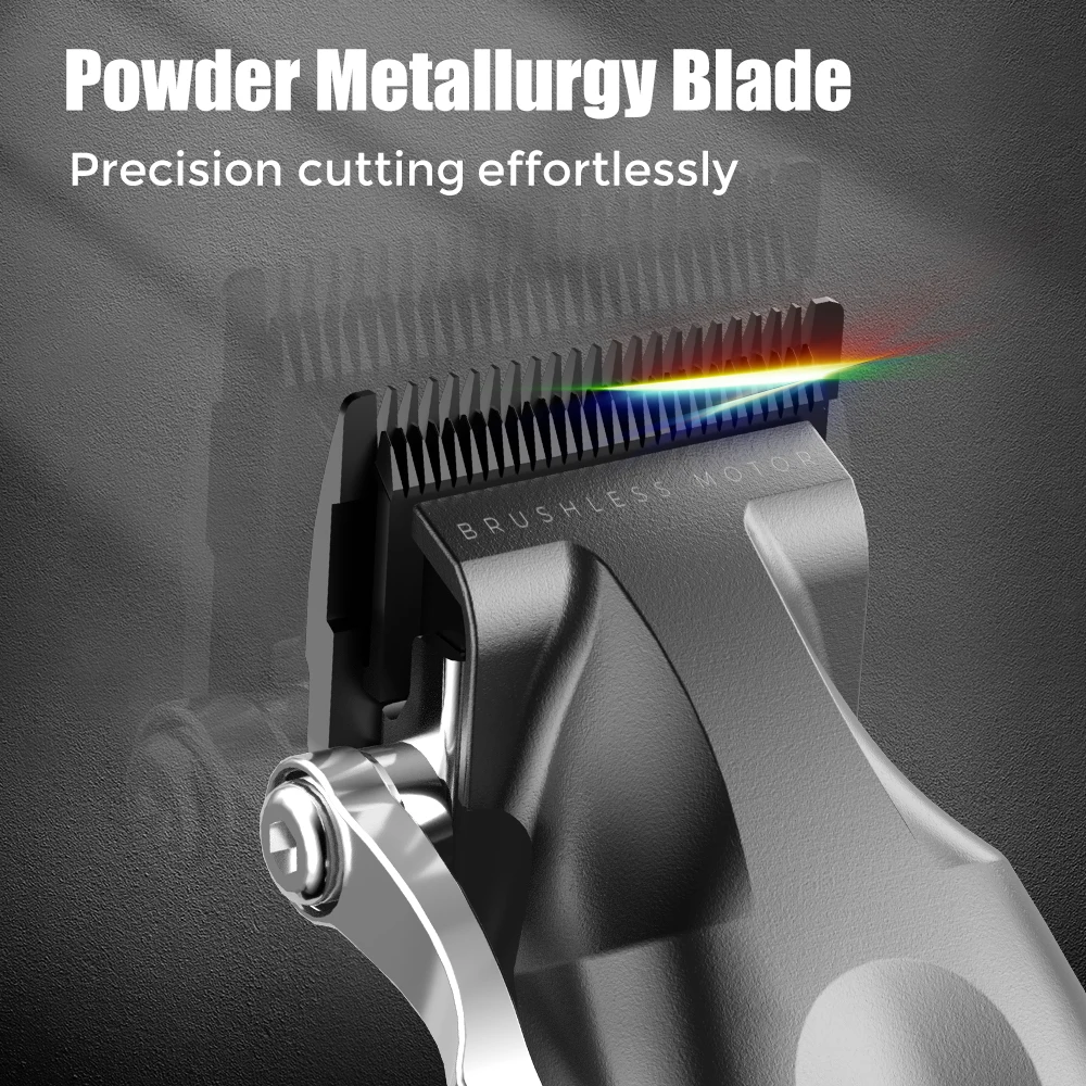 Professional Barber Lithium Battery Hair Cut Machine Powder Metallurgy Cordless Trimmer Electric Hair Clipper