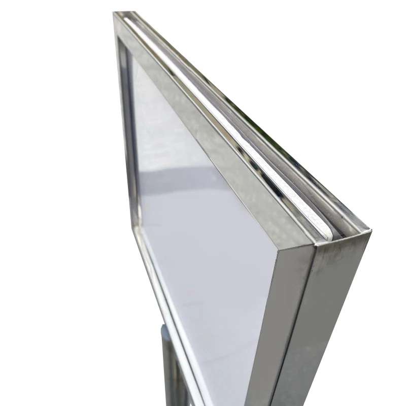 Hotel Lobby Stainless Steel Logo Poster Stand A4 Advertising Paper Display Stand for Landscape & Decking Product