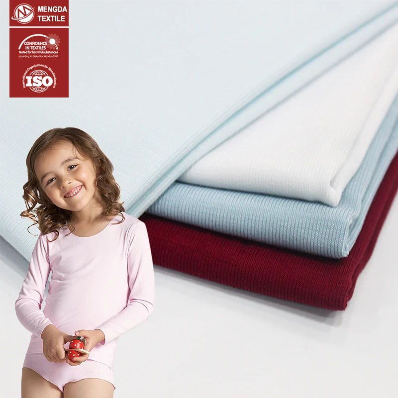 Easy cut seamless knitted Dubai rayon viscose rib fabric for clothes underwear camisole