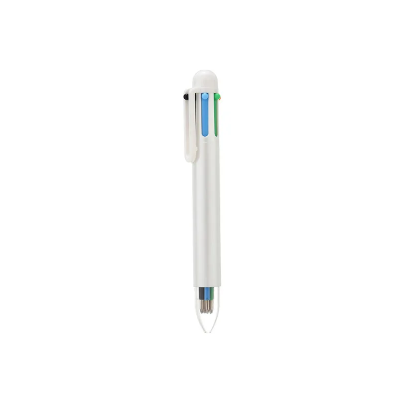 Custom Logo Multicolor Ballpoint Pen 0.5mm Plastic Click Promotion Retractable Black/Blue/Red/Green 4 Colors Writing Gifts