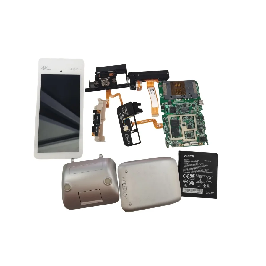A920PRO Smart POS Terminal Parts Printer screen Battery Printer cover Battery cover Port board Main board  camera