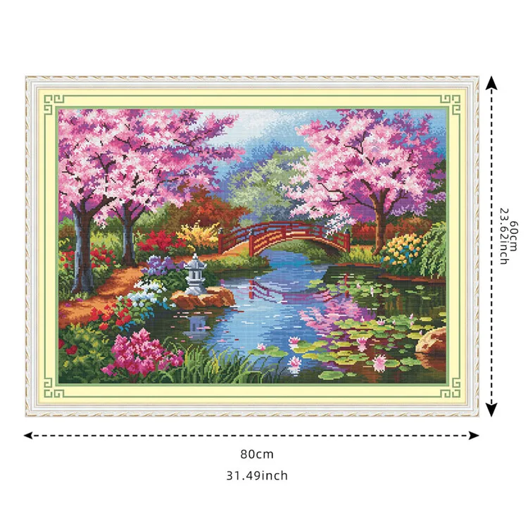 Hot Sale Craft Home Wall Decoration Cross Stich Stitchwork 80*60cm Cotton Cross Stich Kit