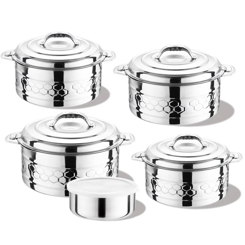 
Double Layer Heat Preservation Pot Good Price Portable Stainless Steel Soup & Stock Pots All-season Keep Warm Not Support 
