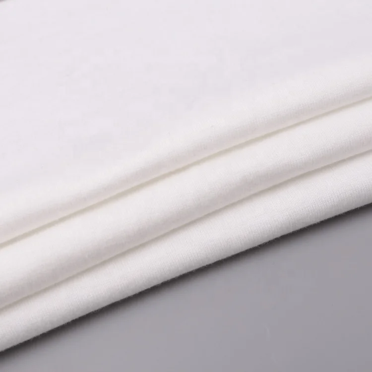 
Great price plain white 100 organic cotton 1*1 rib women wedding dress knitted fabric 