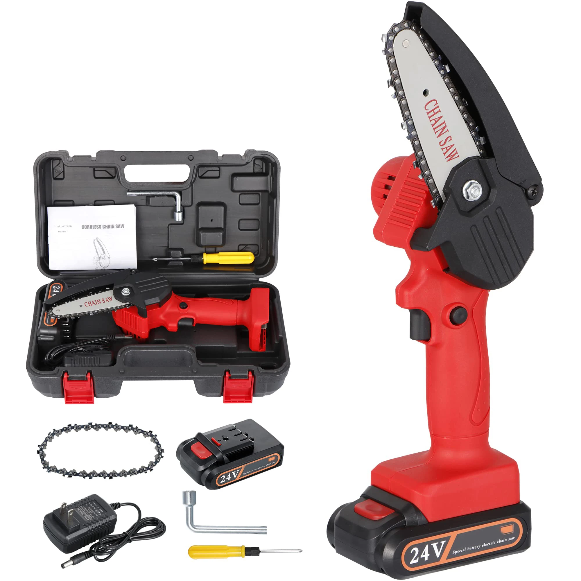 Tree Wood Cutting Motosierra 4-Inch Electric Chain Saw Machine Price 24V Battery Mini Chainsaw