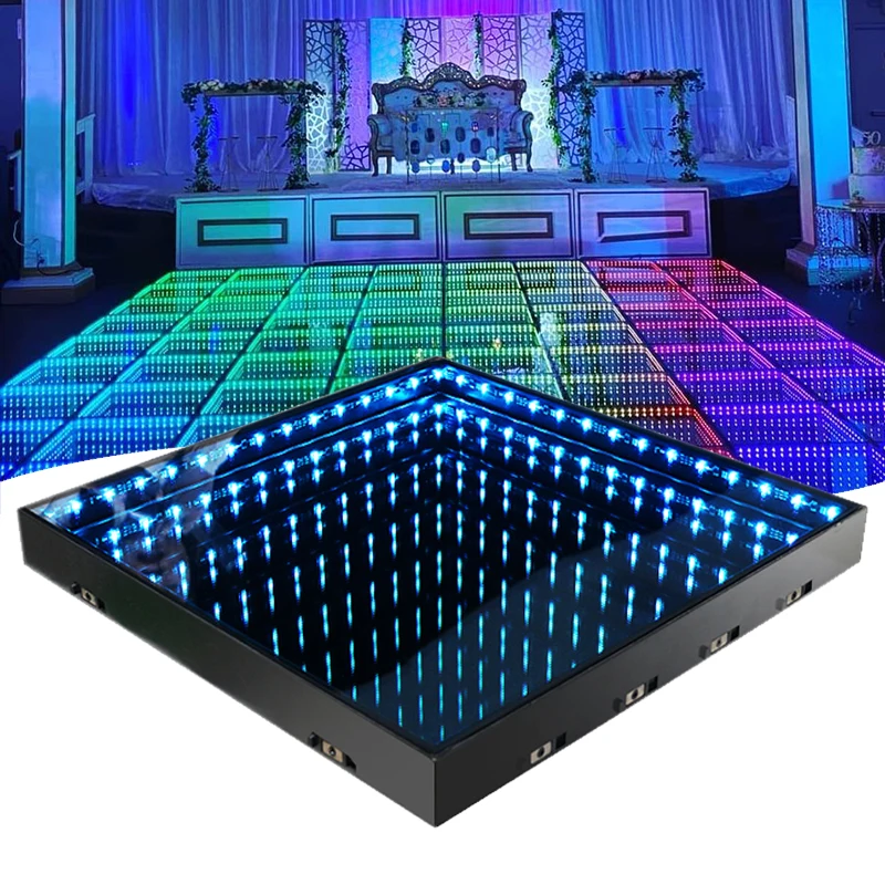 Инфинити 3D RGB интерактивный танцпол Беспроводные цифровые светодиодные танцевальные панели для вечеринки