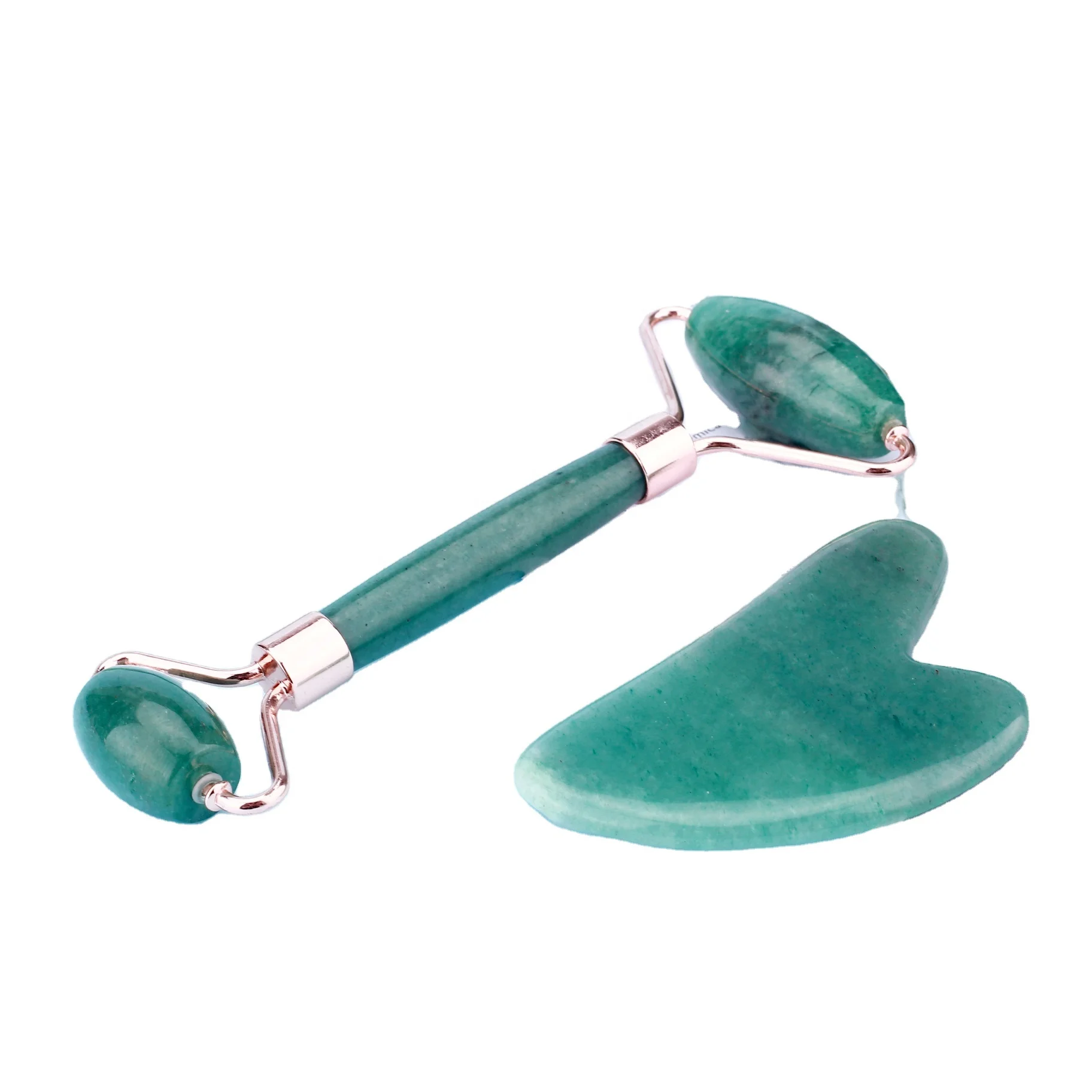 Rosy Finch Amethyst Skin Care Kit Gua Sha Massage Tool Jade Stone Roller Face Crystal Crafts Relaxing Wrinkled Decorative