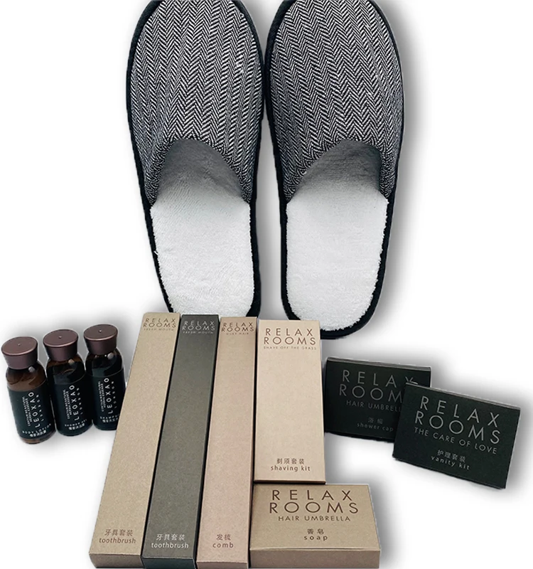 Custom 5 Star Disposable hotel amenities for Hotels Guest Toiletries Kit