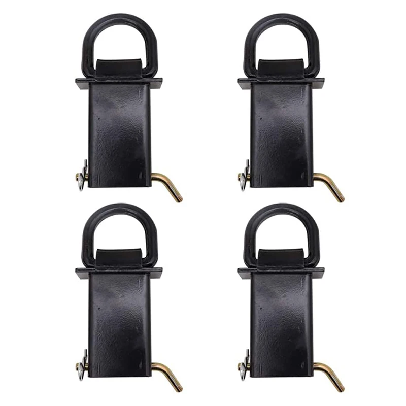 16200lbs Heavy Duty Removable Stake Pocket Tie Down D-Ring Receiver Hitch Fit for Utility Trailers and Flatbeds Equipped