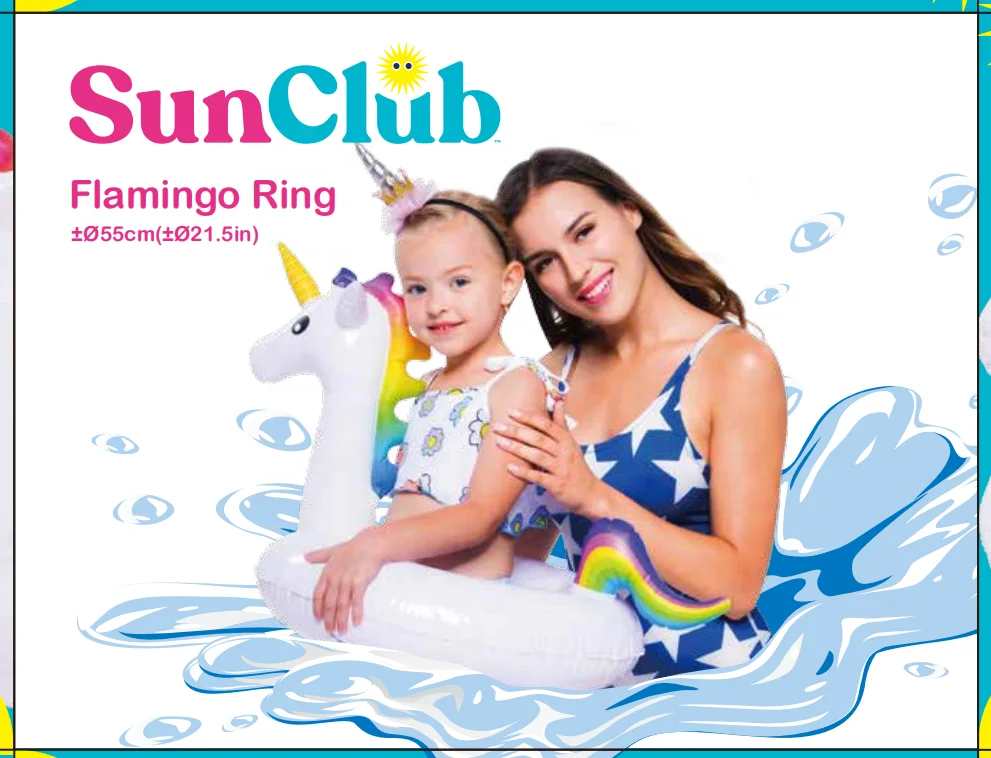 Jilong Sunclub 37434 Unicorn Ring outdoor inflatable water sports pool floating swimming toys for kids