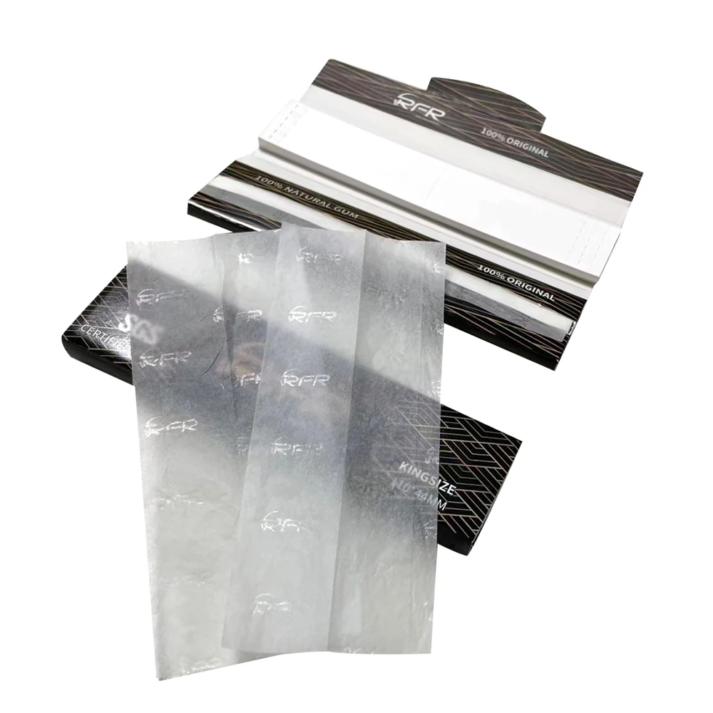 RFR king size rolling paper Unbleached White paper with filter tips smoking paper king size
