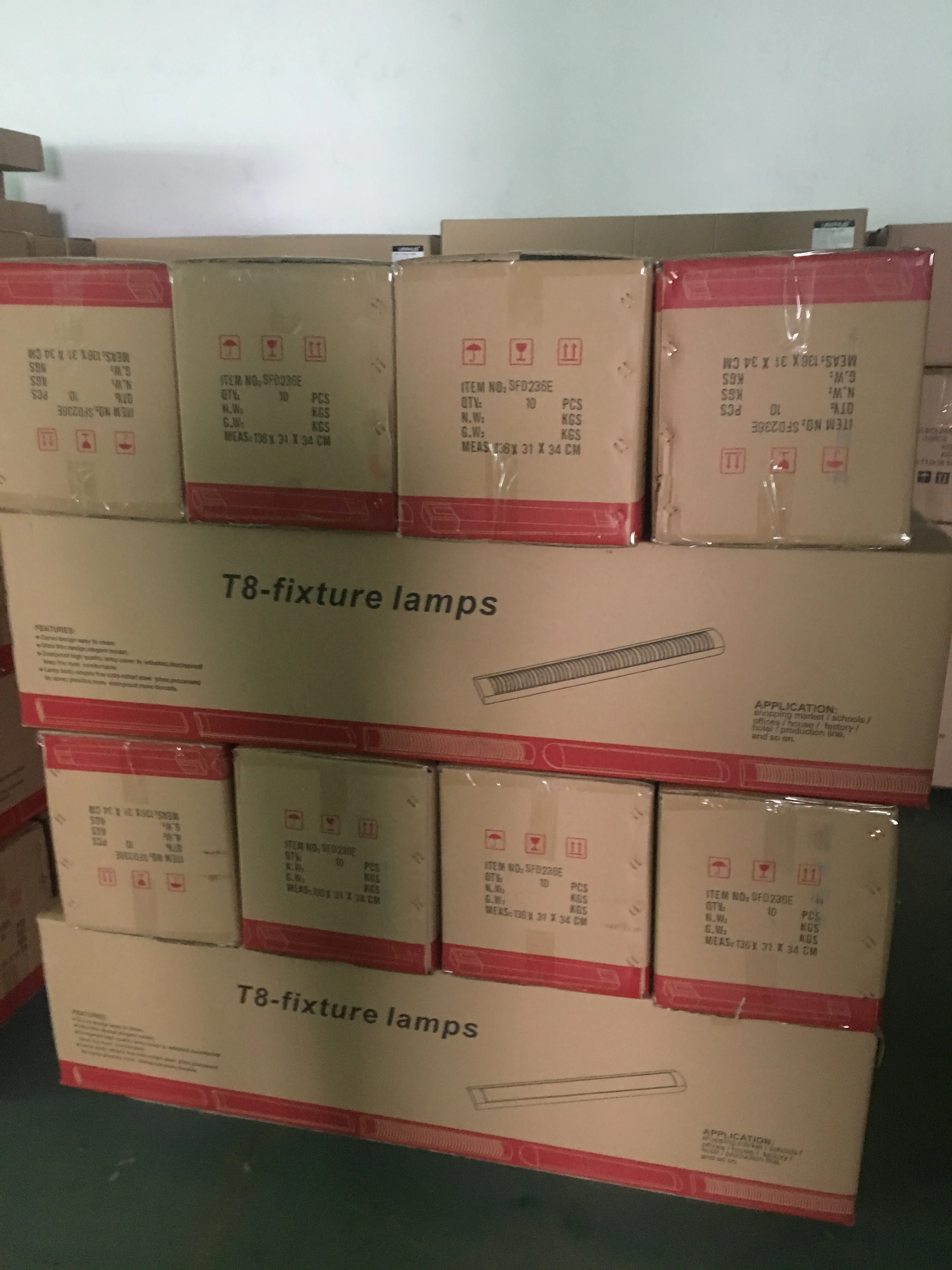 2ft/4ft Twin Fluorescent Light Fitting Tube CFL Principle with Diffuser 4ft Fluorescent Light Fitting
