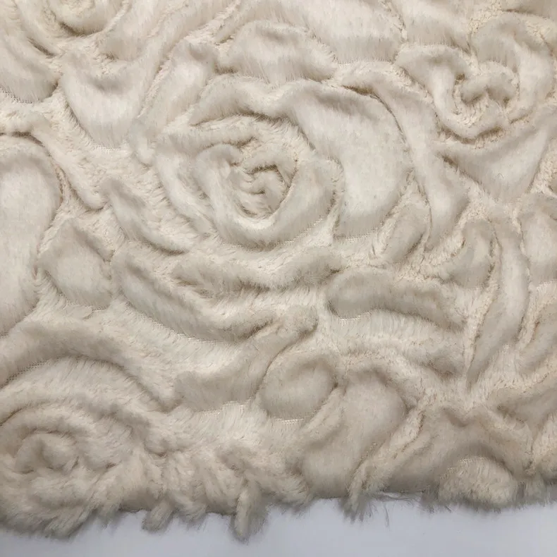 2022 New Single Sided Convolvulus Faux Fur White Faux Fur