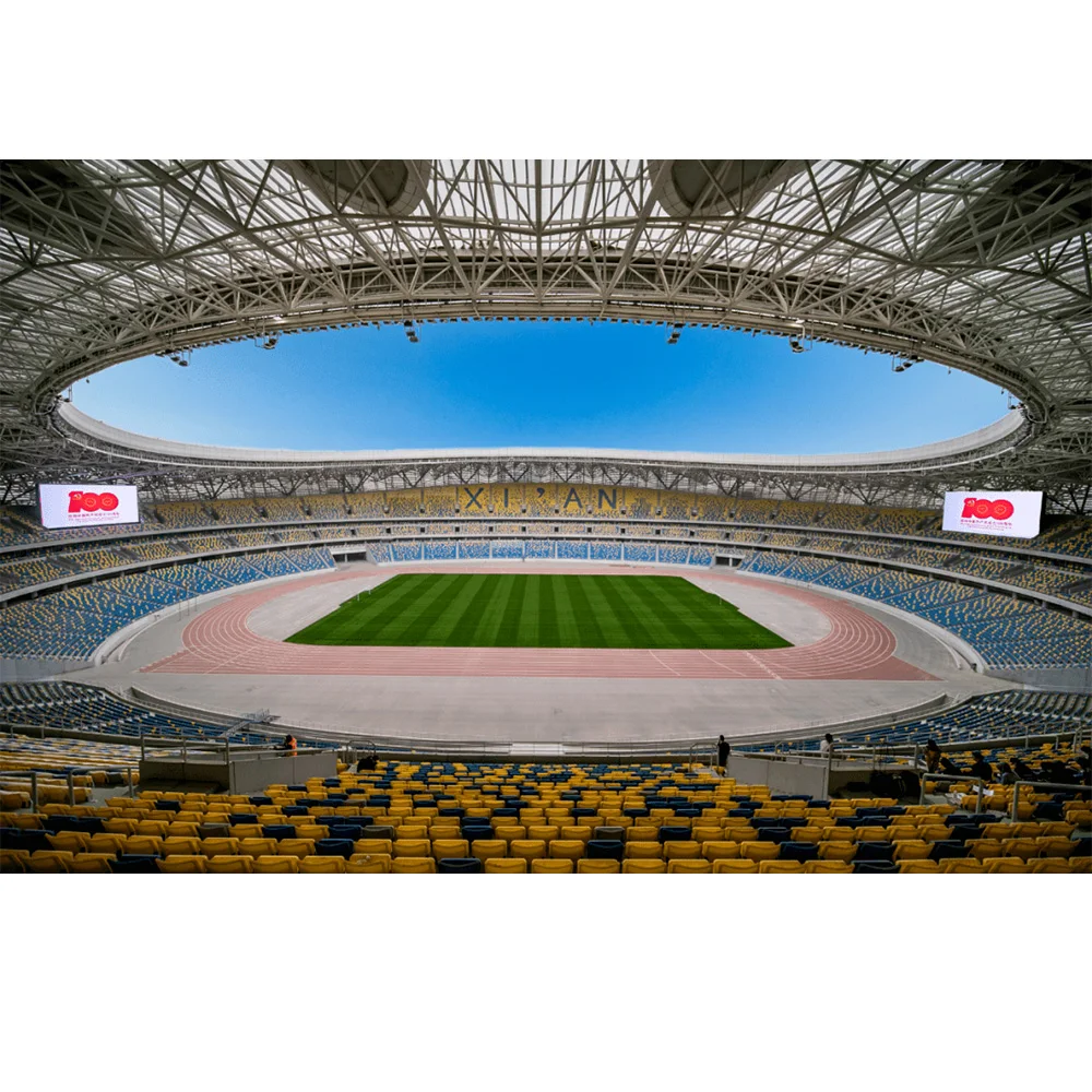 Custom Complete Circle Steel Space Frame Shade Structure Modern Design Sports Stadium & School Grandstand Roof Solution