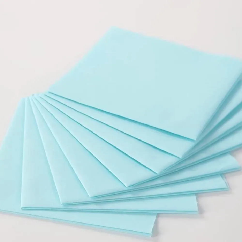 Disposable Nonwoven Cleanroom Cleaning Wipes Blue Wiping Paper Jumbo Rolls For Printing Industry