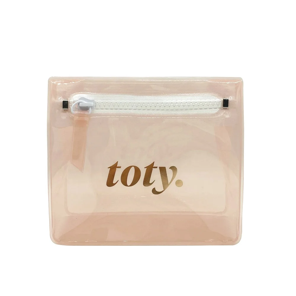 Hot-sale Transparent EVA TPU Makeup Bag Skincare Brand Promotion Giveaway Small Bag Clear Biodegradable TPU Cosmetic Zipper Bag