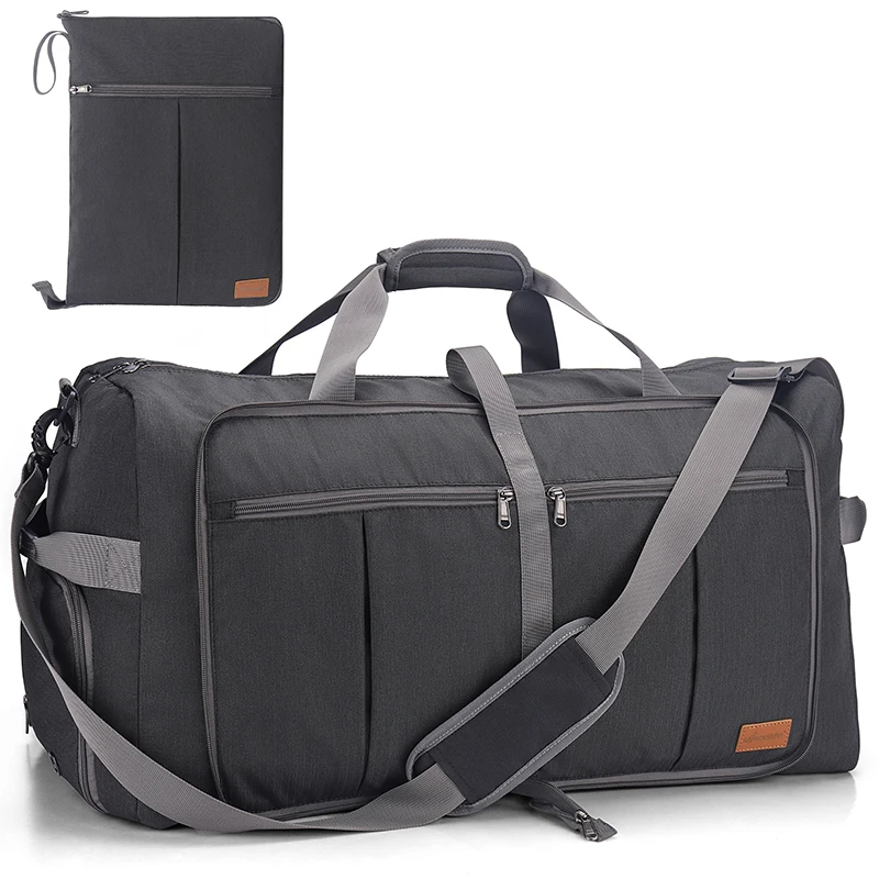 Vogshow 80L Large Foldable Sports Travel Bag Waterproof Gym Overnight Duffel Bag With Shoe Compartment