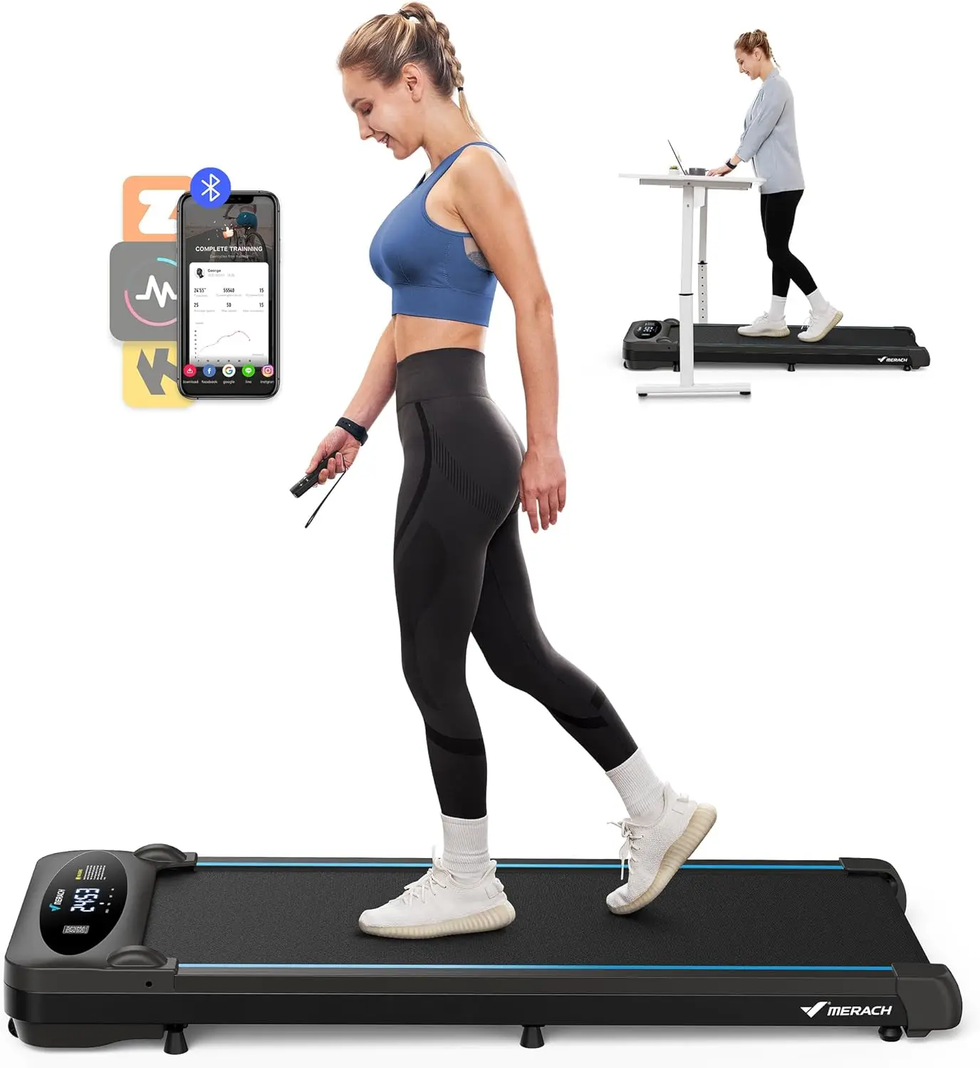 Direct Factory Sale New  Smart Electric Desk Treadmill Folding Walking Pad Machine Indoor Exercise Hot Selling Home Use