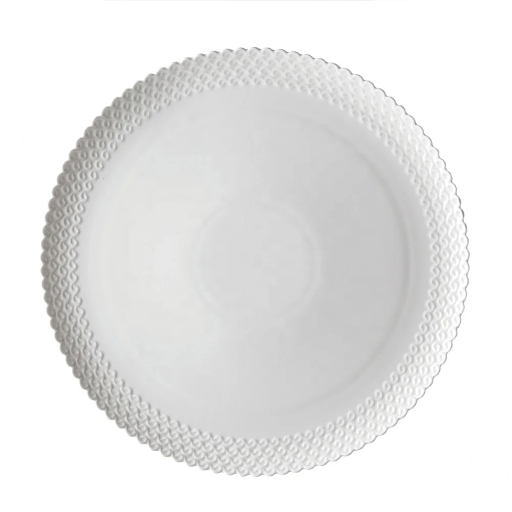Factory Direct Wholesale Versatile Porcelain Ceramic Steak Plate Flat Matte Crockery Stoneware Dinner Plate Dish for Restaurant