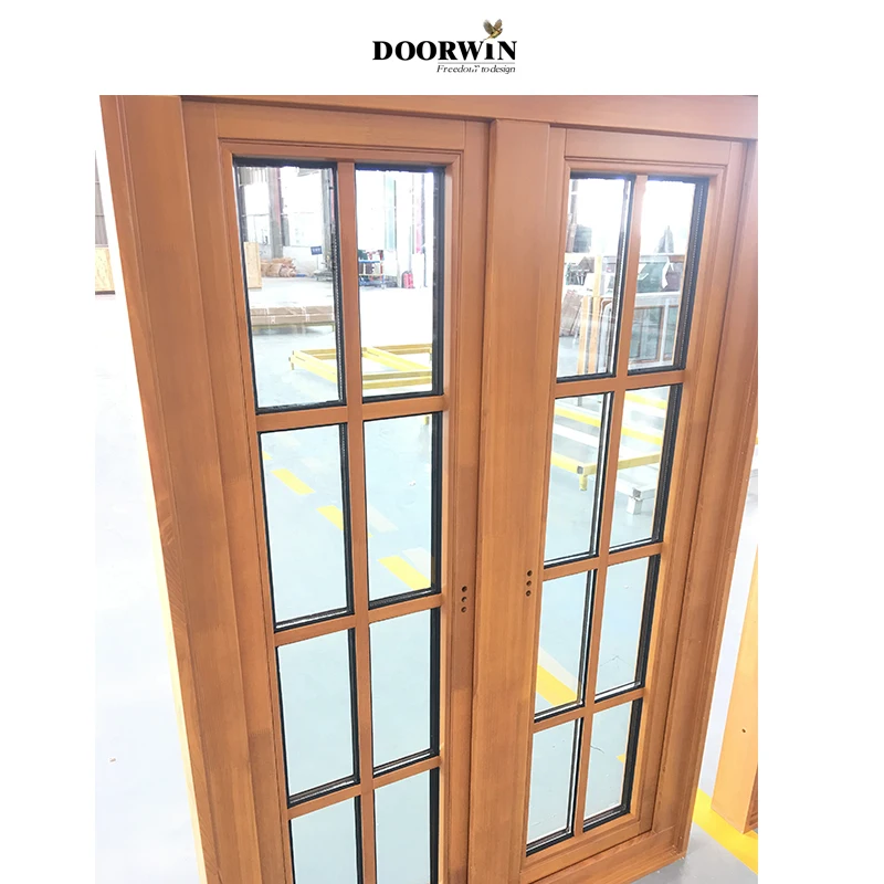 Fashion french style windows standard window gril design with double stained glass
