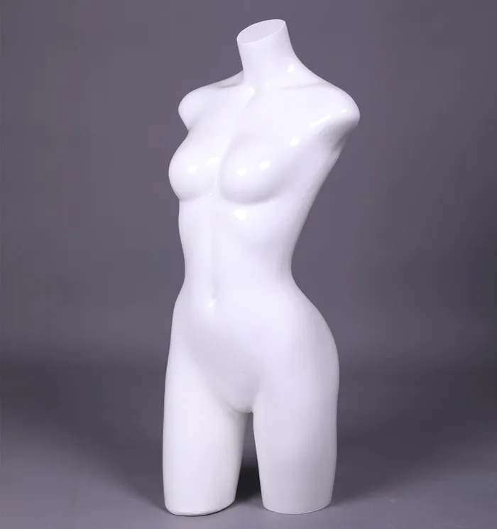 Plastic headless half body torso mannequin for woman underwear panties and bra