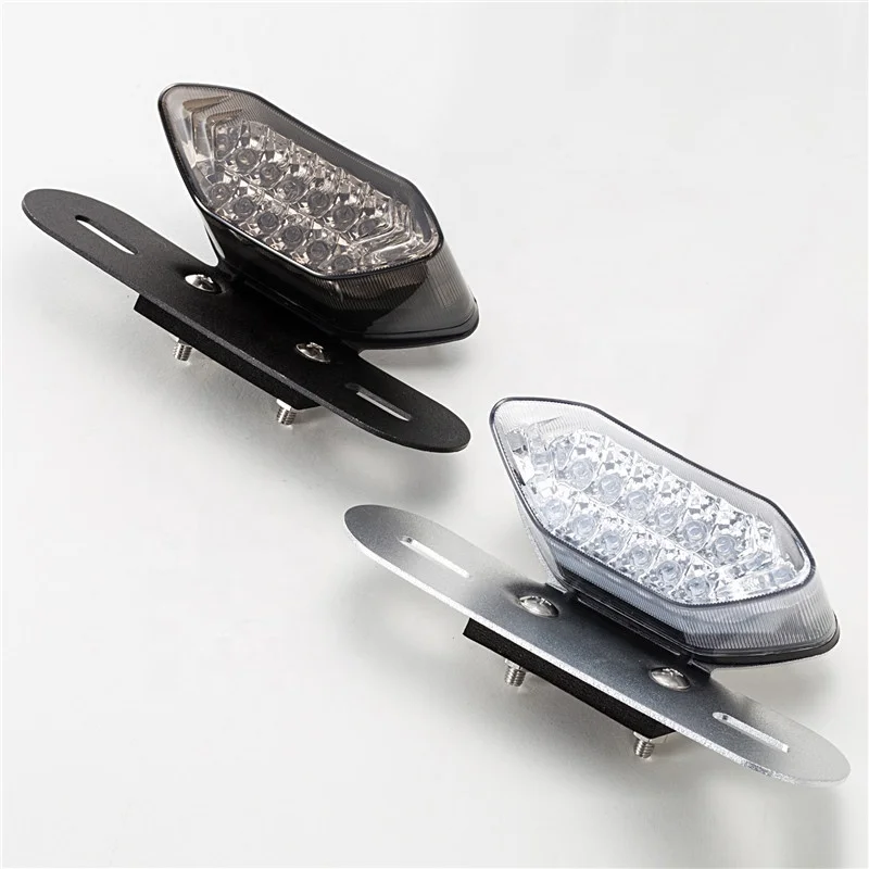 Universal 12V LED Motorcycle Motorbike LED Tail Light Flow pattern Turn Signal license plate lamp motorcycle led rear light