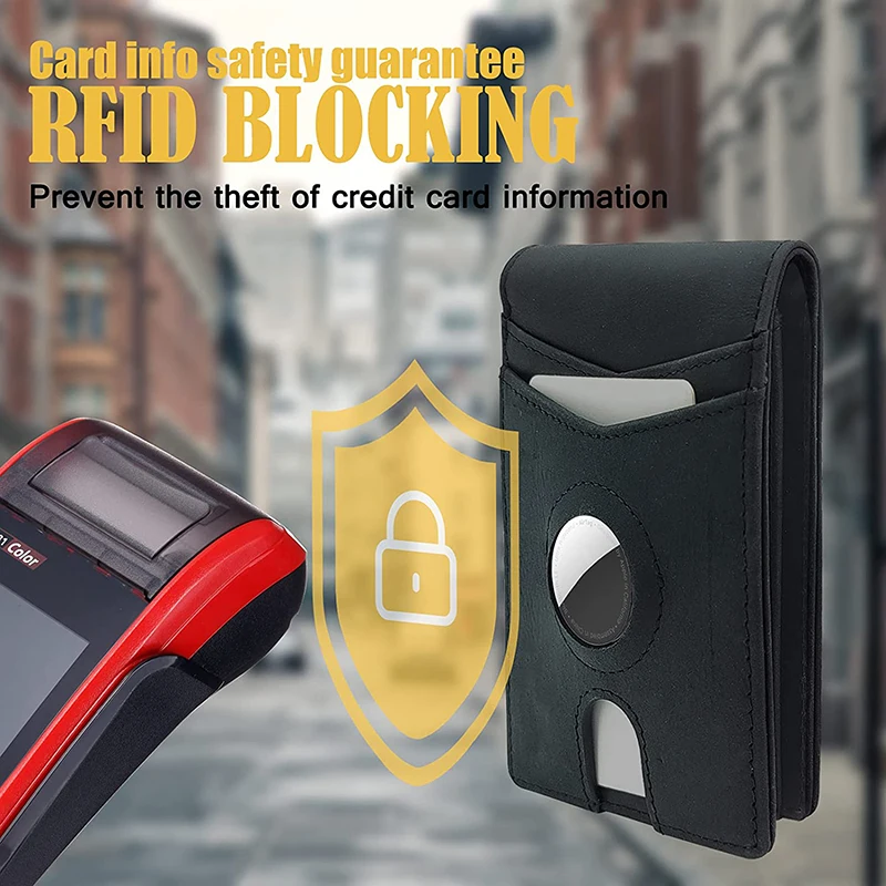 Новый дизайн, уникальный минималистичный мужской чехол с защитой от кражи из искусственной кожи, футляр для карт с защитой от кражи, тонкий кошелек из натуральной кожи с защитой от радиочастотной идентификации
