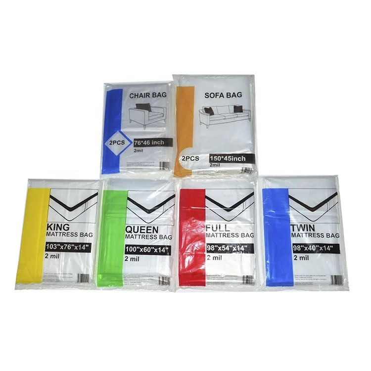 Thailand Factory biodegradable Plastic mattress bags for moving