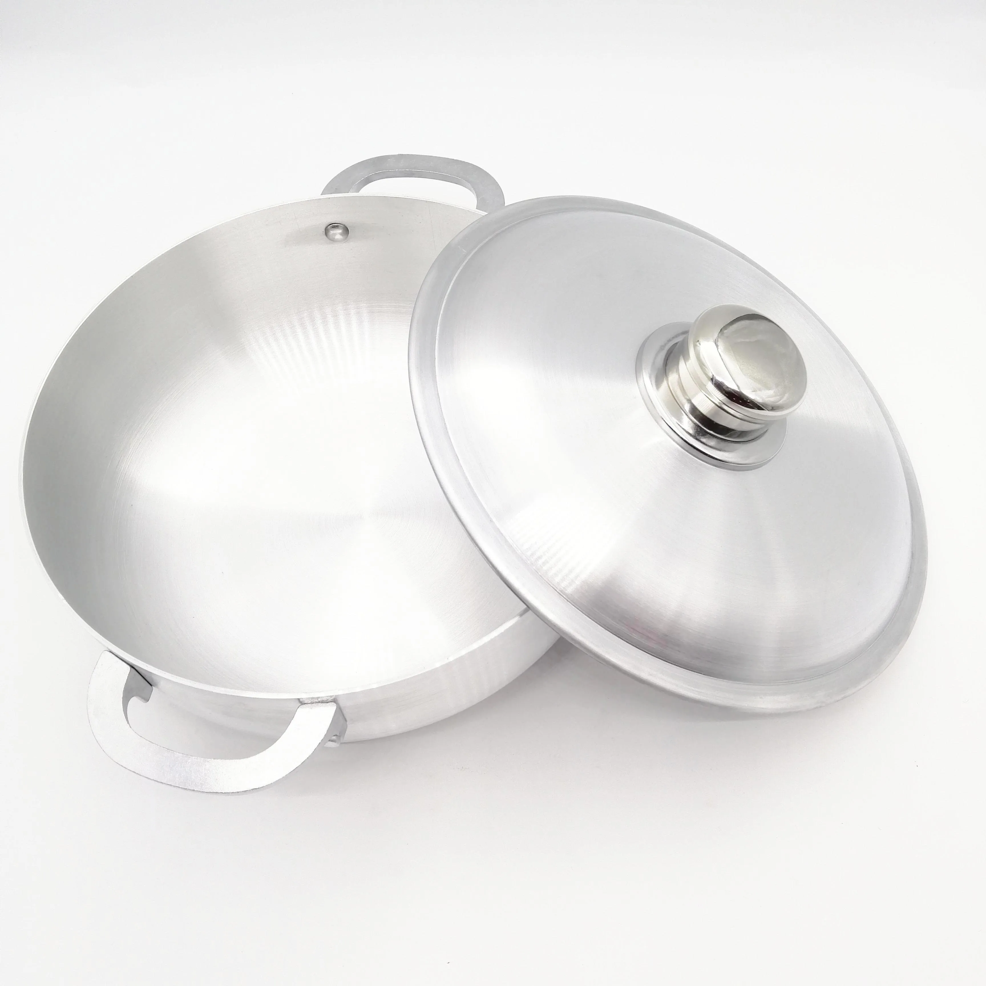 Made in China Durable household aluminum pot double ear aluminum flat bottom soup pot