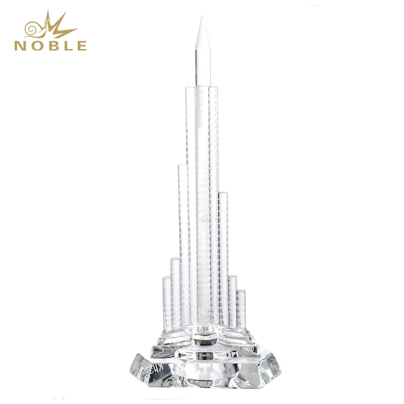 Благородное Хрустальное стекло башня Burj Khalifa логотип на заказ сувенир деловой рекламный подарок