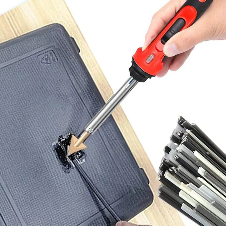 Adjustable temperature plastic parts repair triangle trowel car bumper repair welding machine soldering iron welding gun