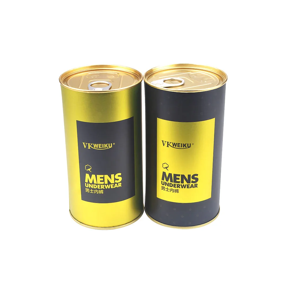 Custom printing various sizes free sample popular cola shape tin can for clothes T-shirt socks cool hot sell gift tin packaging