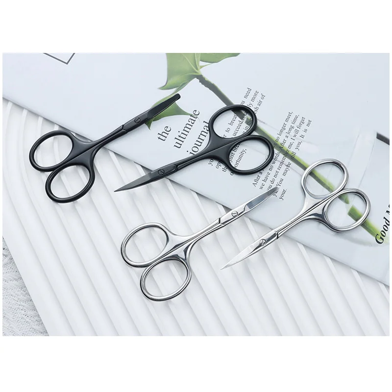 Wholesale Custom Labeling Professional Stainless Steel Eyebrow Scissors Safety Makeup Tools Nail Scissors