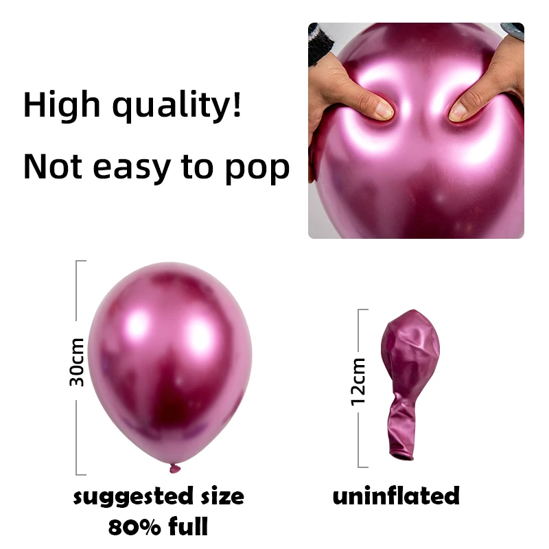 China wholesale 12 inch Party Decoration Giant Inflatable Latex Metallic Balloons Party Balloon
