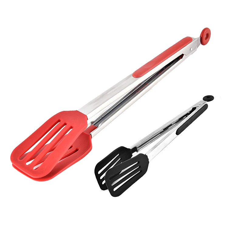 amazon top seller kitchen accessories tools gadgets stainless steel silicon kitchen food  tong tongs with brackets