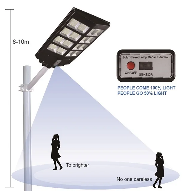 300 400 500 w watt outdoor ip65 waterproof led solar street lights with motion sensor