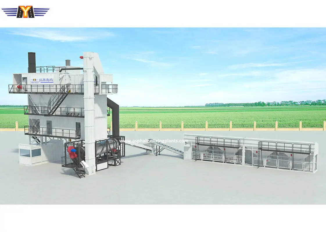 80t/h lb1000 mobile asphalt batch mixing plant for road construction