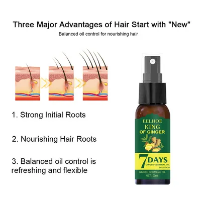 OEM 30ml/50ml EELHOE KING of Ginger Hair Growth Nutrition Liquid Hair Loss Control Hair Spray