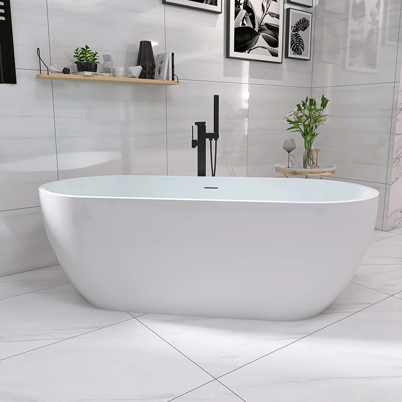 WTM-02538 air jet adult modern freestanding acrylic freestanding white whirlpool round soaking luxury bath tub