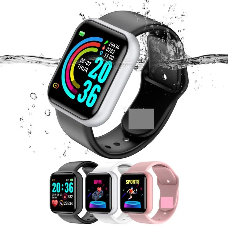 Y68 smartwatch 1.44 Inch  Heart Rate Monitor Blood Pressure relojes smartwatch For Apple IOS Android smartwatch d20