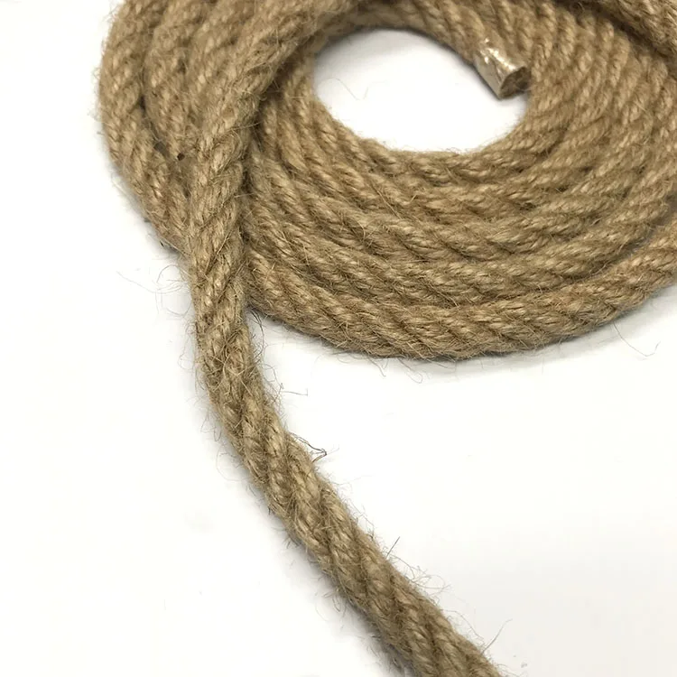Twine cord wholesale simple 3 strands twisted jute rope 6mm 7mm 8mm 10mm