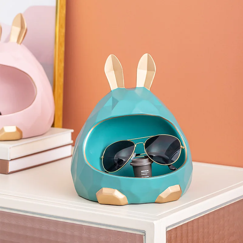 Nordic creative rabbit storage box porch key to receive ornaments light luxury living room decorations housewarming gifts item