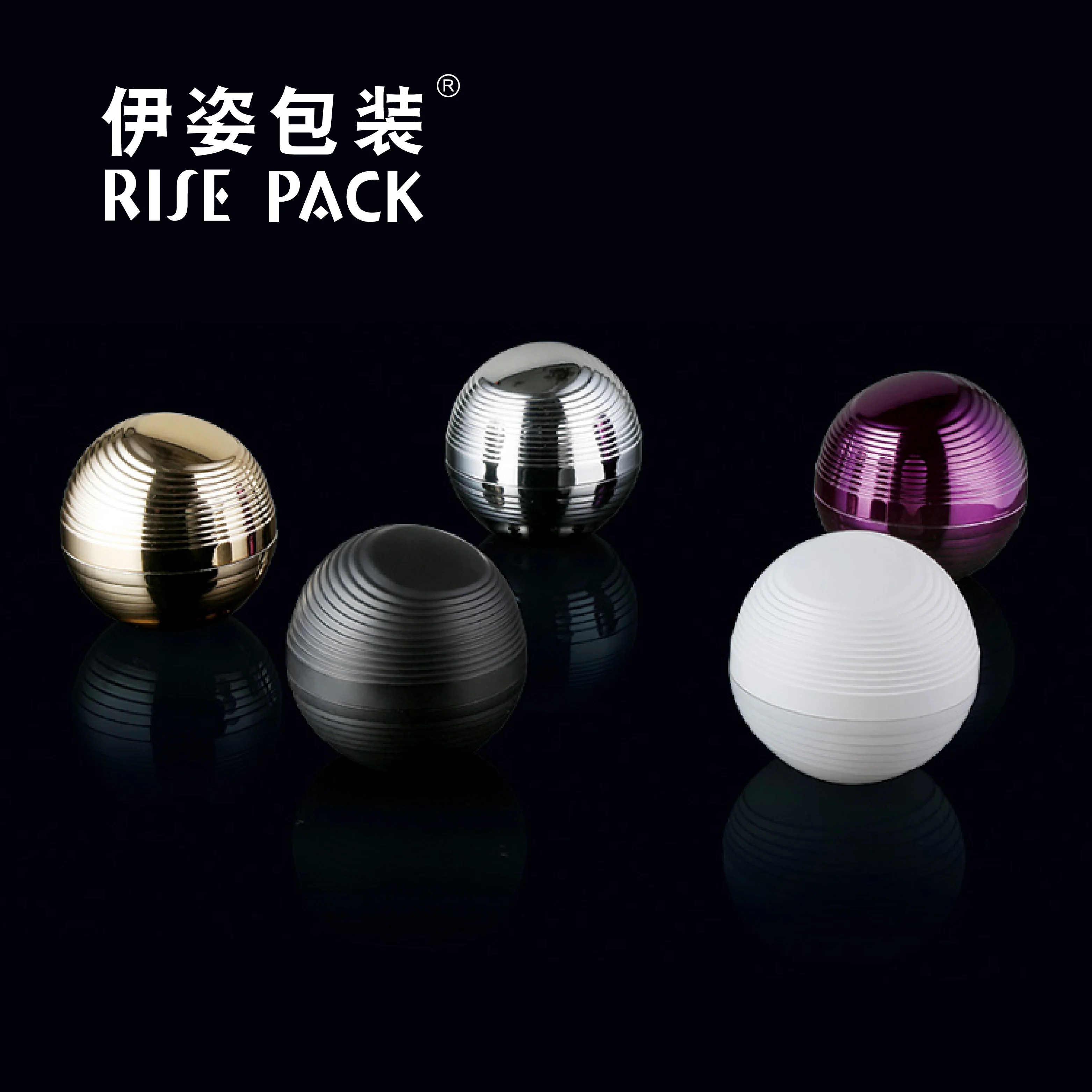 Hot sale 30g 50g sphere shape acrylic jar for plastic cosmetic packaging Loose powder bottle can choose