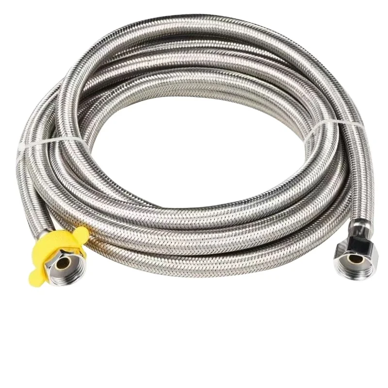 304 Stainless Steel Braided Pipe High Pressure Explosion-Proof Water Heater Cold And Hot Flexible Water Inlet Hose