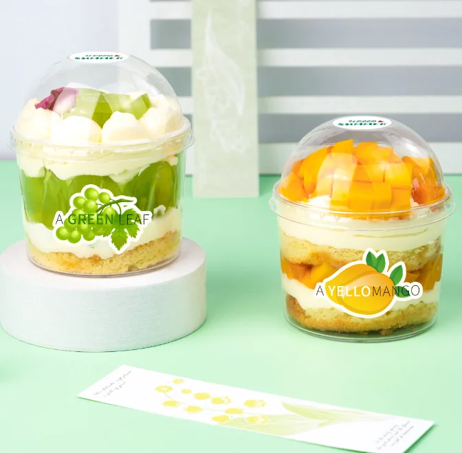 10oz Small  PS Hard Sauce Cup Pudding Tequila Plastic Cup Transparent Disposable Ice Cream Jelly Cups With Lids