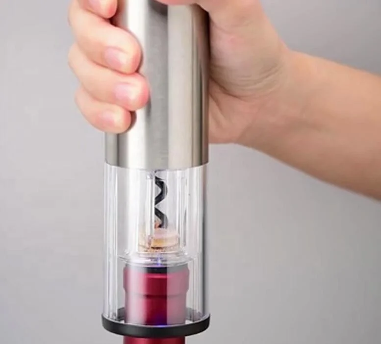 Amazon top seller design Electric  2 in 1 Wine Opener with foil cutter wine screw set with alkaline battery