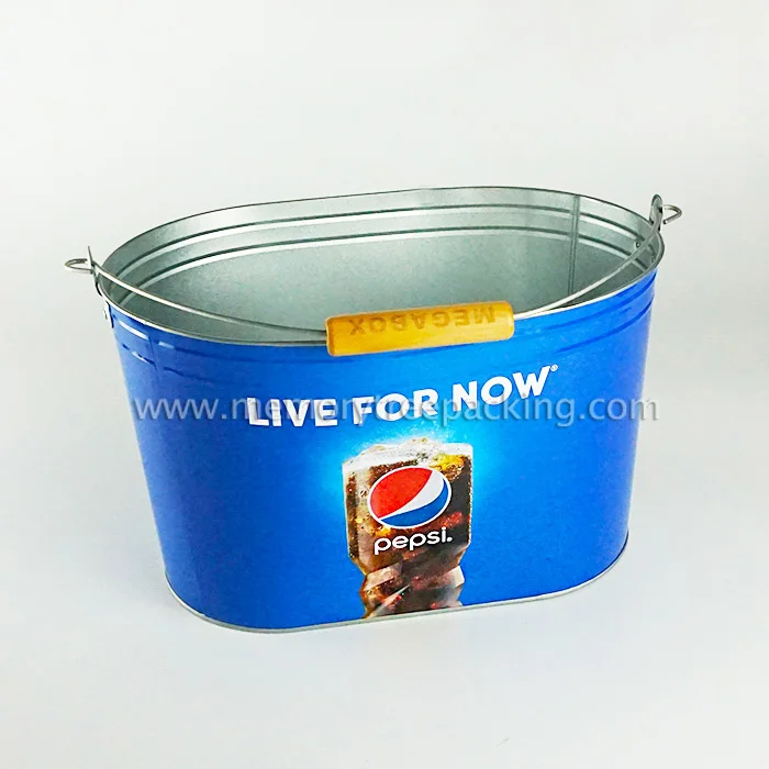 Metal Tin Ice Bucket for Party Decorations Wine Cooler and Holder