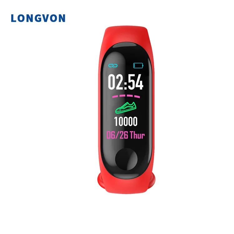 M3 Best seller Shenzhen Reloje  Inteligentes smart watch Sport fitness tracker Health monitor Smart Bracelet with user manual