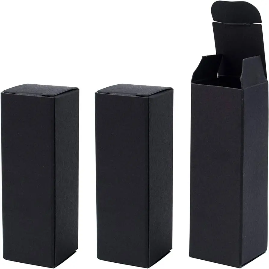 Wholesale custom logo biodegradable  coated artpaper cosmetic black folding cartons nail polish box small paper gift box